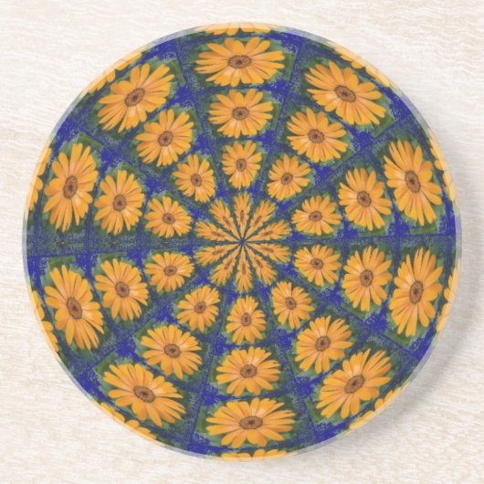Oranje Onderzetter van de Afrikaanse Daisy (Voorkant)