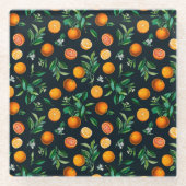 Oranje Onderzetter van gerst | Vastgesteld Onderze (Voorkant)