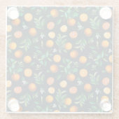 Oranje Onderzetter van gerst | Vastgesteld Onderze (Achterkant)