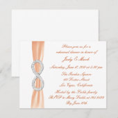 Oranje oneindigheid bruiloft repetitie kaart (Voorkant / Achterkant)