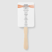 Oranje Oneindigheid Hart Trouwprogramma Waaiers (Achterkant)