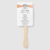 Oranje Oneindigheid Hart Trouwprogramma Waaiers (Voorkant)