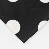 Oranje ongelukken met witte en zwarte pokadot fleece deken (Hoek)