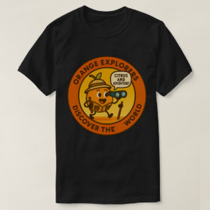 Oranje ontdekkingsreizigers ontdekken de wereld t-shirt