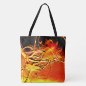 Oranje ontwerp tote bag (Voorkant)