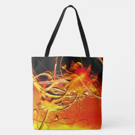 Oranje ontwerp tote bag
