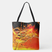 Oranje ontwerp tote bag (Achterkant)