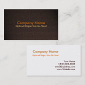 Oranje ontwerp van het Visitekaartje van kunstlede (Voorkant / Achterkant)