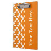 Oranje ontwerp van standaard met aangepaste tekst klembord (Links)