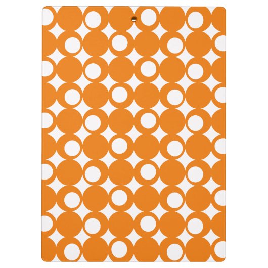 Oranje ontwerp van standaard met aangepaste tekst klembord (Achterkant)