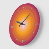 Oranje ontwerp verbrand> Keukenwandklokken Grote Klok (Hoek)