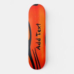 Oranje ontwerpskateboard persoonlijk skateboard