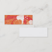 Oranje ontworpen vector mini visitekaartje (Voorkant / Achterkant)