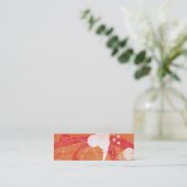 Oranje ontworpen vector mini visitekaartje (Staand voorkant)