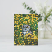 Oranje Oogollen in de Meadow of Flowers Briefkaart (Staand voorkant)