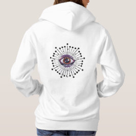 Oranje oogoogbescherming tegen boze ogen Overmaats Hoodie