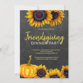 Oranje Oogst Krijtbord Vriendschapsfeest Kaart (Voorkant)