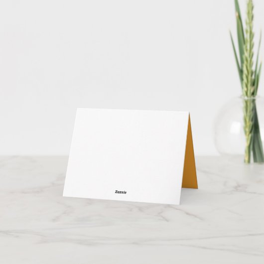 Oranje oogsten en gouden zijn Thankful Minimalist  Feestdagen Kaart (Achterkant)