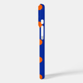 Oranje op blauwe stippen patroonontwerp  Case-Mate iPhone case (Achterkant / Links)