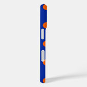 Oranje op blauwe stippen patroonontwerp  Case-Mate iPhone case (Achterkant / Rechts)