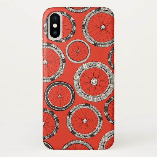 oranje op fietswielen Case-Mate iPhone case (Achterkant)
