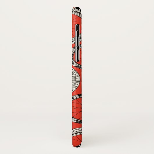 oranje op fietswielen Case-Mate iPhone case (Achterkant/links)