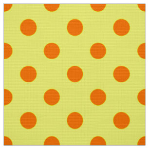 Oranje op gele stippen patroonontwerp stof