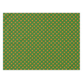 Oranje op groene polka stippen patroonontwerp tafelkleed (Voorkant (Horizontaal))