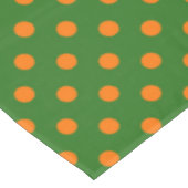 Oranje op groene polka stippen patroonontwerp tafelkleed (Gekanteld)