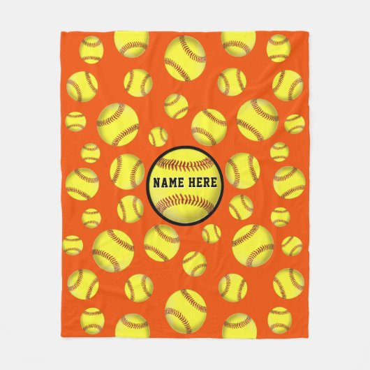 Oranje, op maat gesneden softwarebalkwisselaarklep fleece deken (Voorkant)