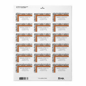Oranje, op naam gestelde, speciaal voor Adresetike Etiket (Full Sheet)