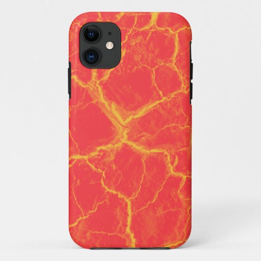 Oranje op Rode Barsten iPhone 5 Hoesje (Achterkant)