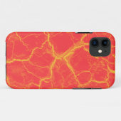 Oranje op Rode Barsten iPhone 5 Hoesje (Achterkant (horizontaal))