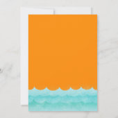 Oranje Op Zee Naamse Trouwtafel Nummers Kaart (Achterkant)