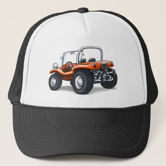 oranje open boeglierhoed trucker pet (Voorkant)