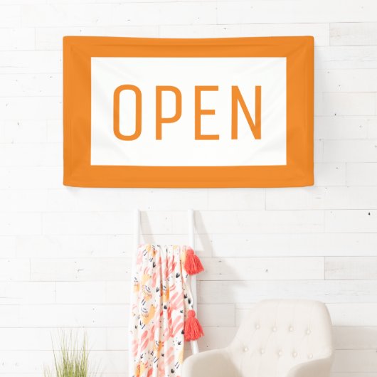 ORANJE OPEN SIGN BANNER (Insitu)