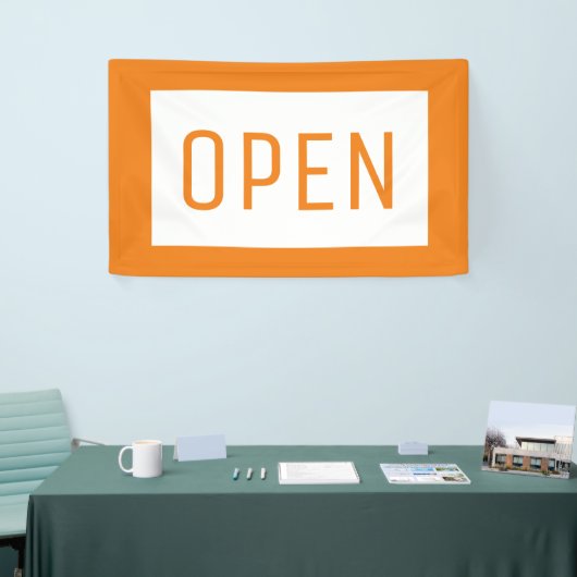ORANJE OPEN SIGN BANNER (Beurs)