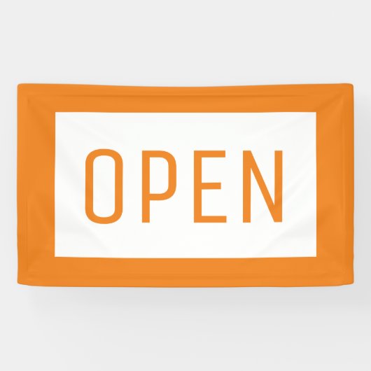 ORANJE OPEN SIGN BANNER (Horizontaal)