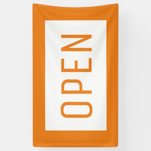 ORANJE OPEN SIGN BANNER (Verticaal)