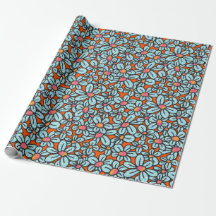 Oranje opvulpapier voor Pop met ventilator Cadeaupapier