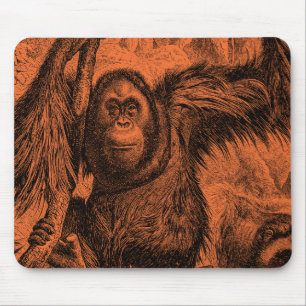 Oranje Orangutan Illustratie - aap Muismat
