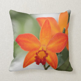 Oranje Orchid Cotton Pillow Kussen