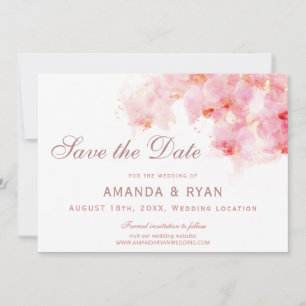 Oranje Orchidee Aquarel Bloem Bloemstuk Bruiloft Save The Date