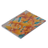 Oranje orchidee notitieboek (Linkerzijde)