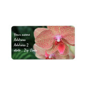 Oranje orchideeën etiket (Voorkant)