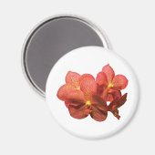 Oranje orchideeën magneet (Voorkant / Achterkant)