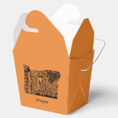 Oranje Oregon Take Out Favor Box Bedankdoosjes (Geopend)