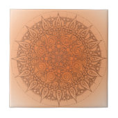  Oranje Oriental Design Tegeltje (Voorkant)