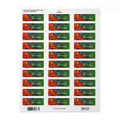 Oranje-Oriental Poppies Floral Art Label (Full Sheet)