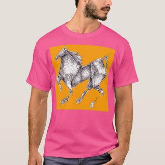 Oranje Origami Horse T-shirt
